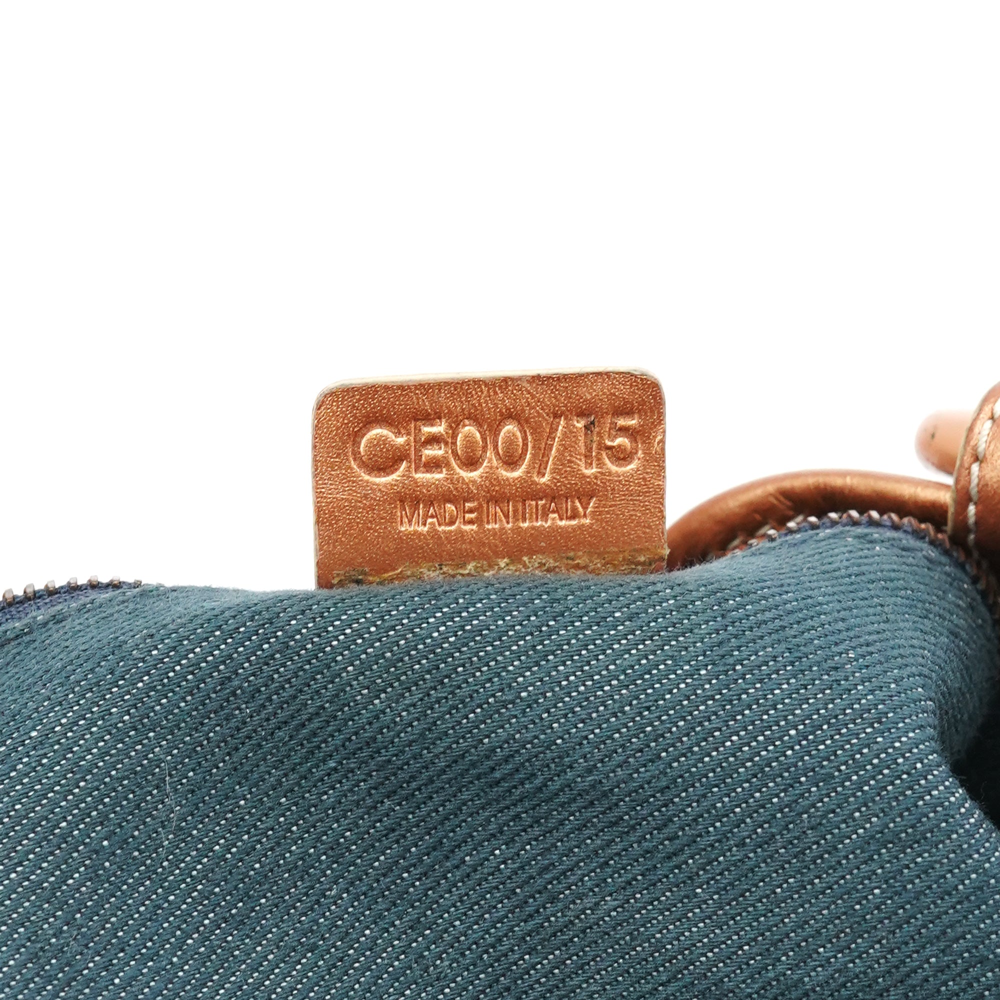 Celine Blue Brown Monogram Shoulder Bag