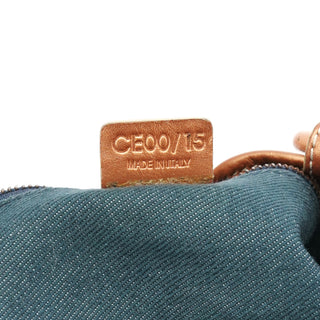 Celine Blue Brown Monogram Shoulder Bag