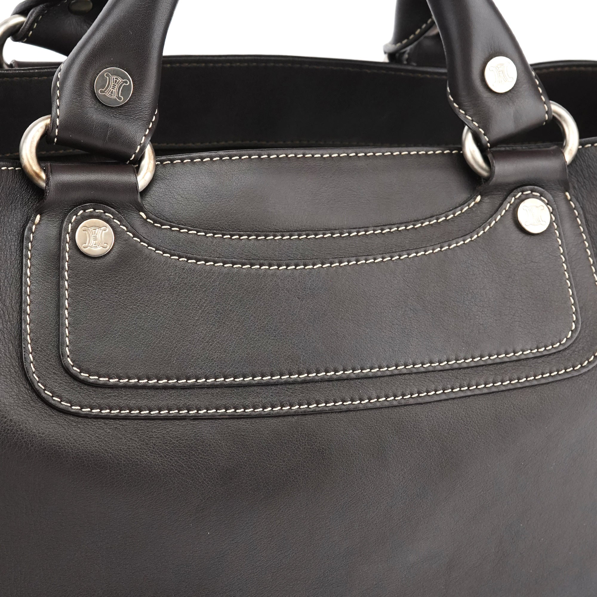 Celine Brown Calfskin Leather Boogie Bag