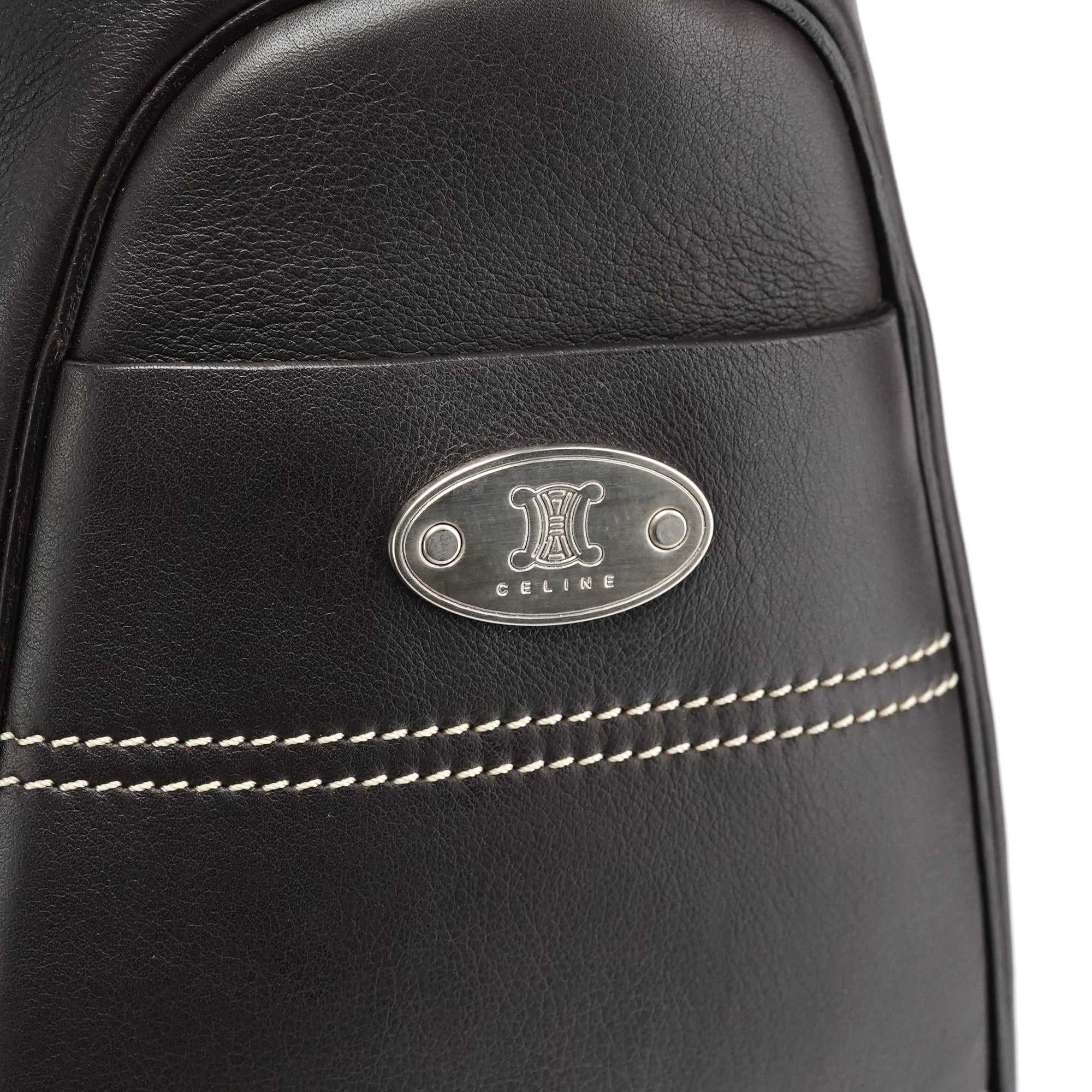 Celine Brown Calfskin Leather Boogie Bag