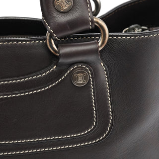 Celine Brown Calfskin Leather Boogie Bag