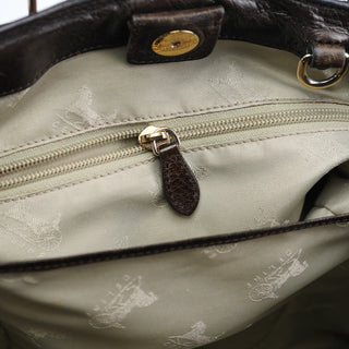 Celine Brown Calfskin Leather Tote Bag