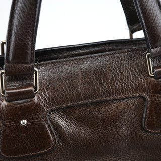 Celine Brown Calfskin Leather Tote Bag