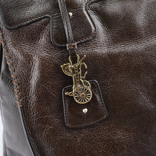 Celine Brown Calfskin Leather Tote Bag