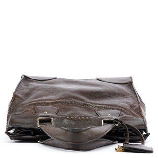 Celine Brown Calfskin Leather Tote Bag