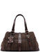 Celine Brown Canvas Croc Embossed Tote Bag