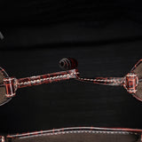 Celine Borsa tote in tela marrone con pelle stampa coccodrillo