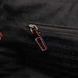 Celine Borsa tote in tela marrone con pelle stampa coccodrillo