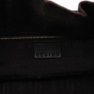 Celine Brown Canvas Leather Shoulder Bag