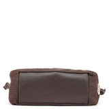 Celine Brown Canvas Leather Shoulder Bag