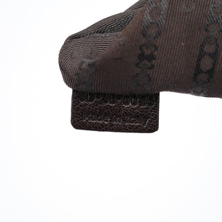 Celine Brown Crackled Leather Turnlock Tote Bag