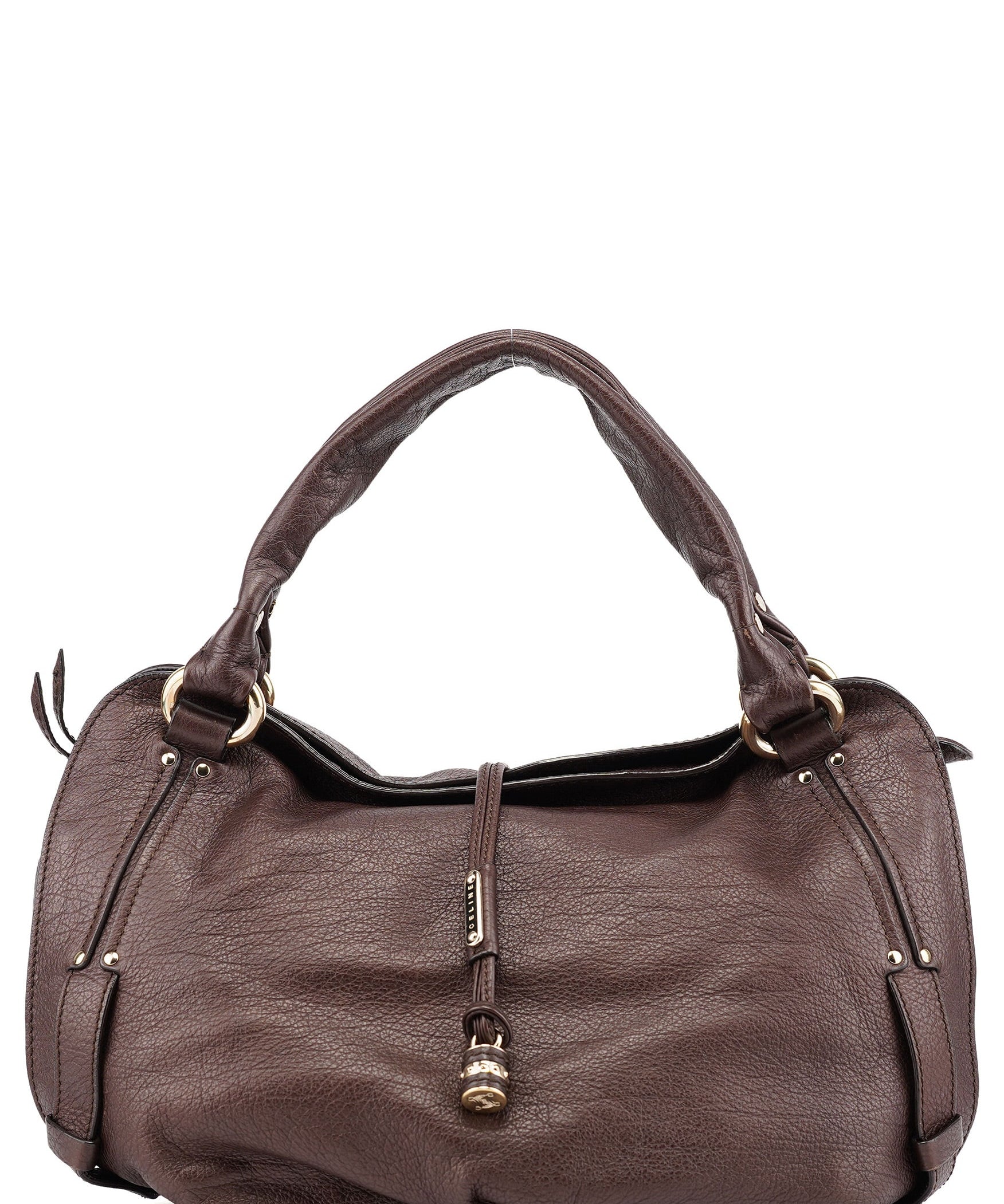 Celine Sac porté épaule Bittersweet en cuir de cerf marron