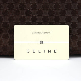 Celine Brown Embossed Suede Boogie Tote Bag