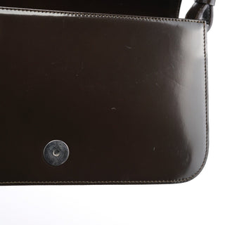 Celine Brown Fur Patent Leather Shoulder Bag