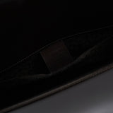 Celine Brown Fur Patent Leather Shoulder Bag