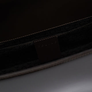 Celine Brown Fur Patent Leather Shoulder Bag