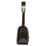Celine Brown Fur Patent Leather Shoulder Bag