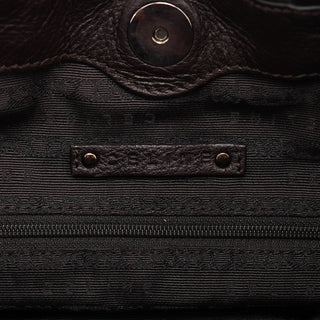 Celine Brown Leather 2-Way Tote Bag