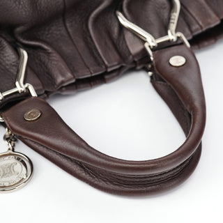 Celine Brown Leather 2-Way Tote Bag