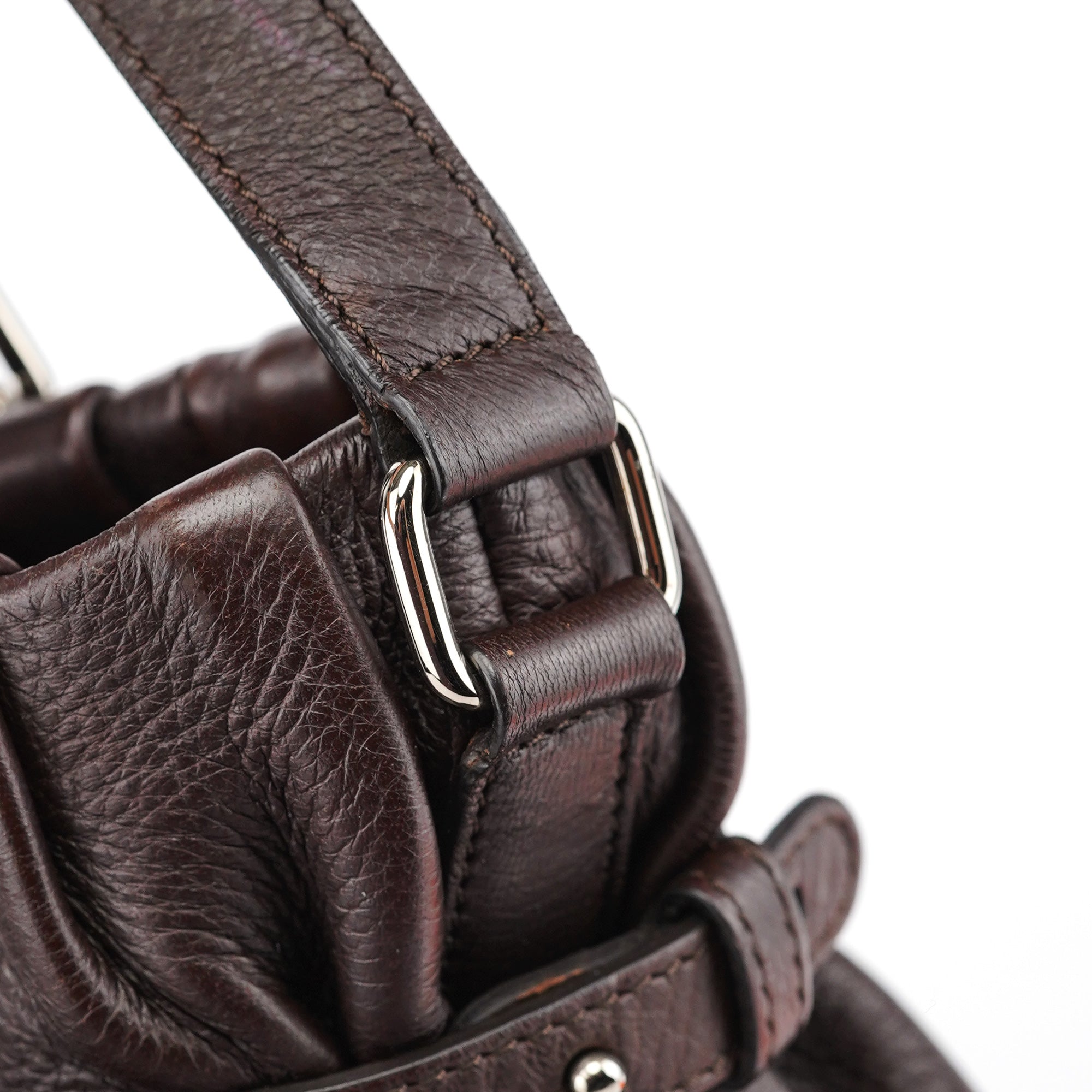 Celine Brown Leather 2-Way Tote Bag