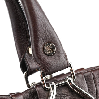 Celine Brown Leather 2-Way Tote Bag