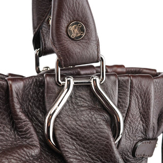 Celine Brown Leather 2-Way Tote Bag