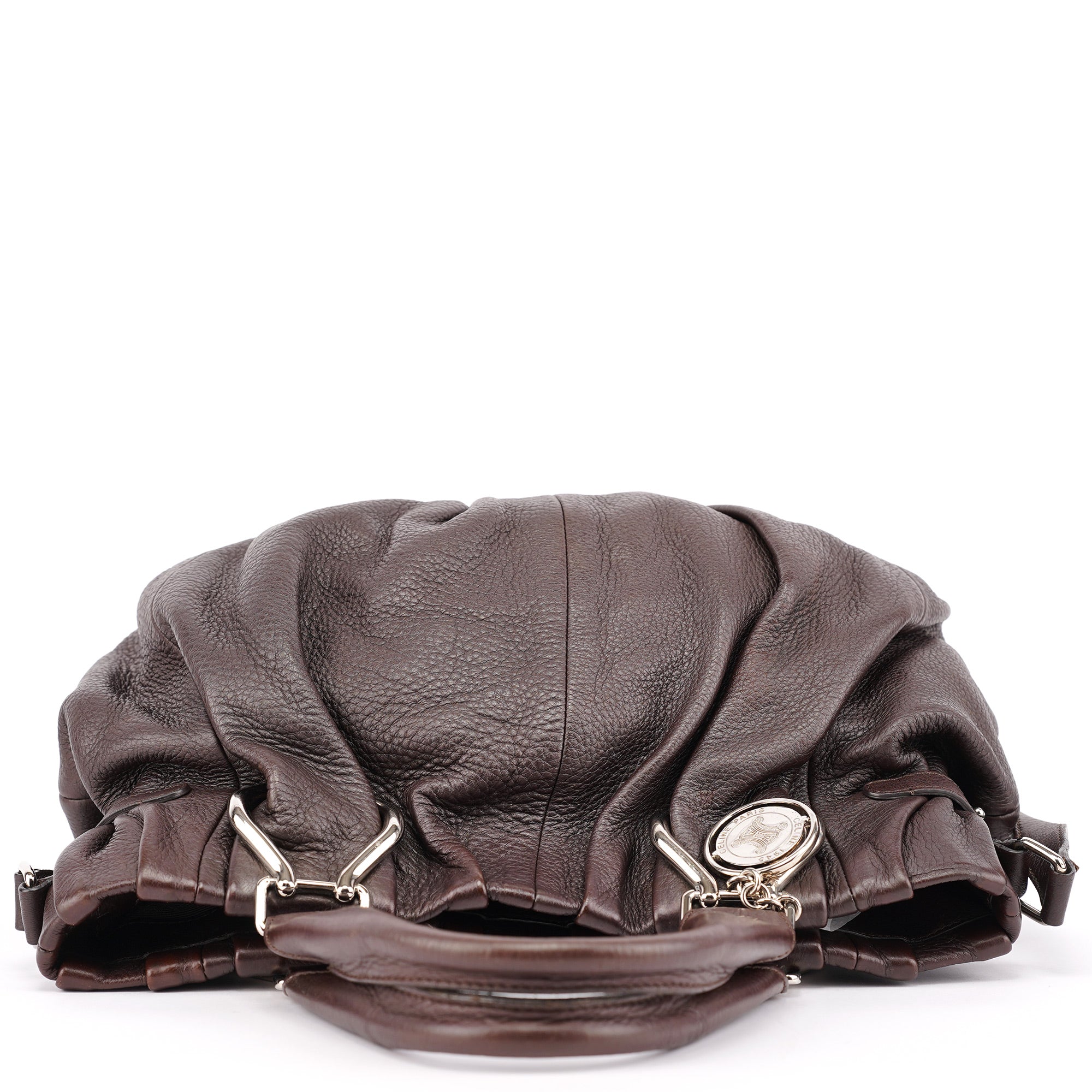 Celine Brown Leather 2-Way Tote Bag