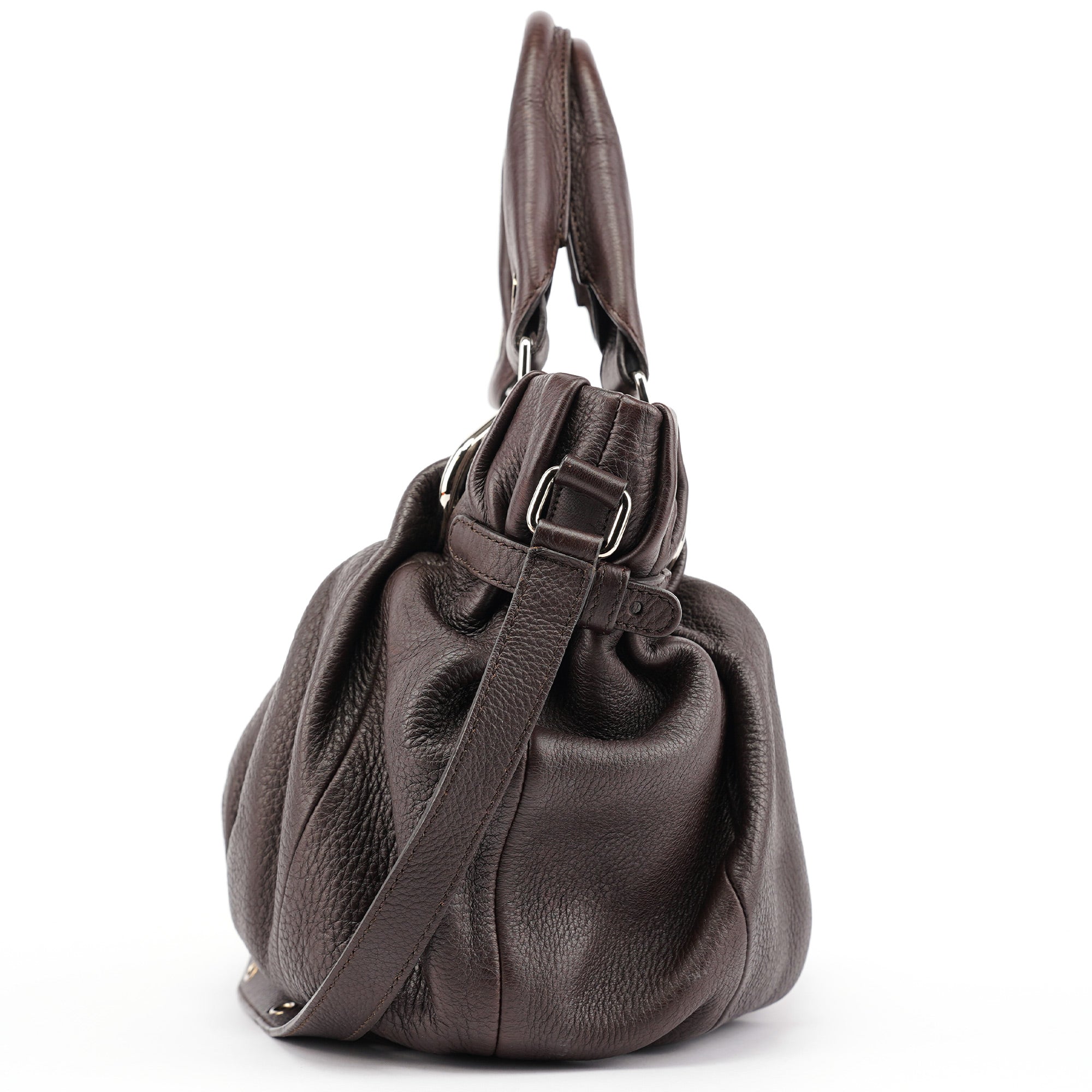 Celine Brown Leather 2-Way Tote Bag