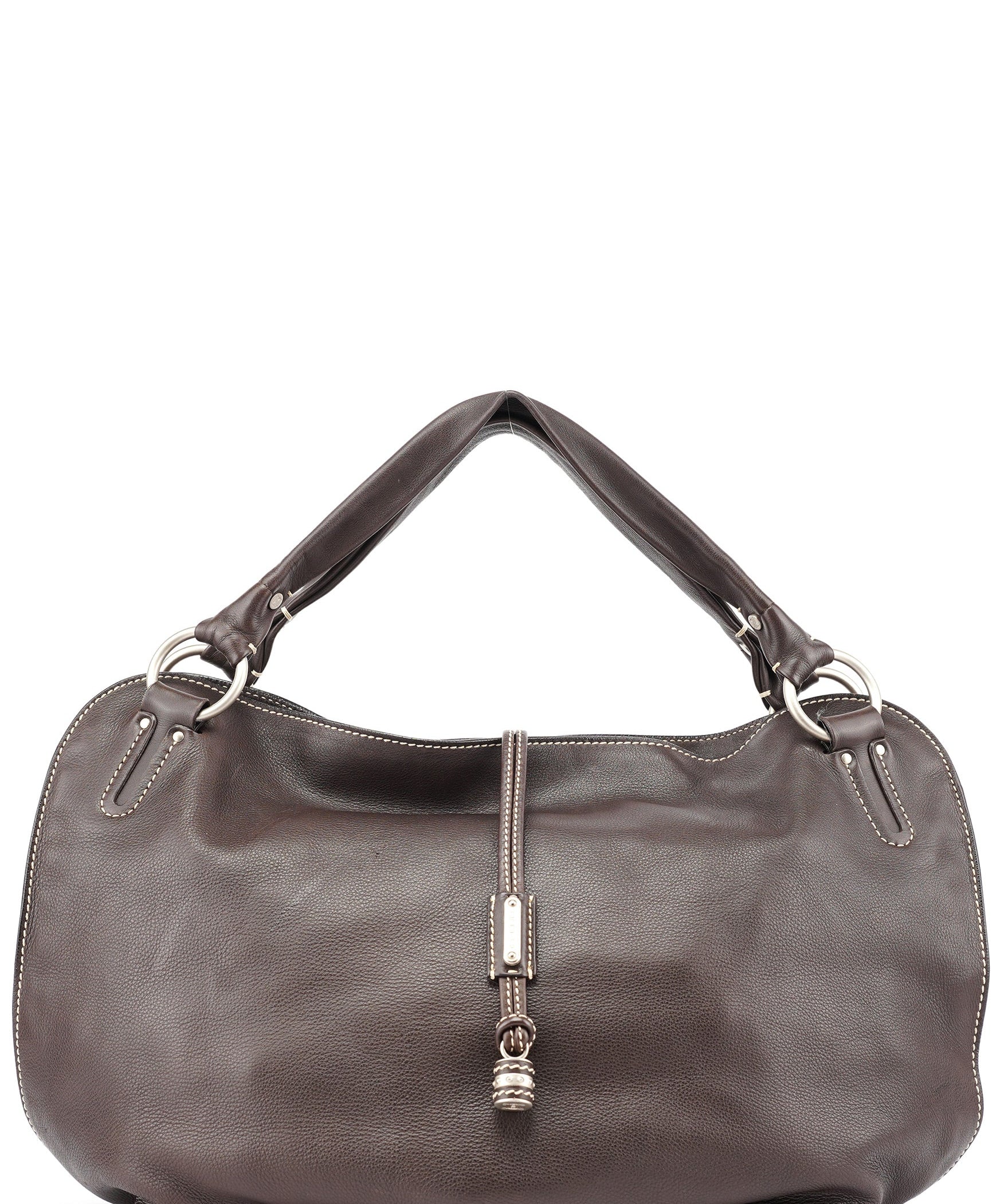 Celine Bittersweet Schultertasche aus braunem Leder