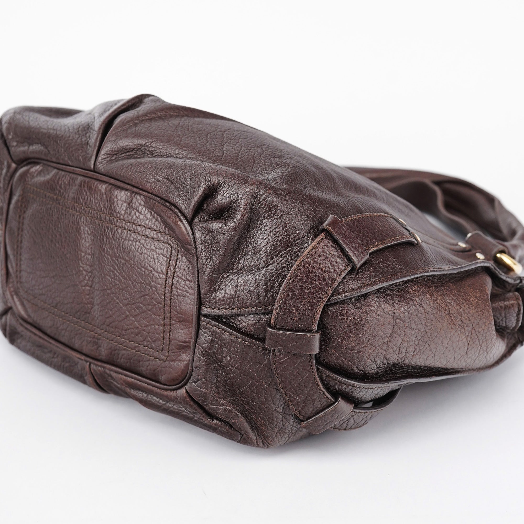Celine Sac porté épaule Bittersweet en cuir marron