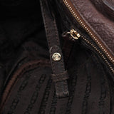 Celine Sac porté épaule Bittersweet en cuir marron
