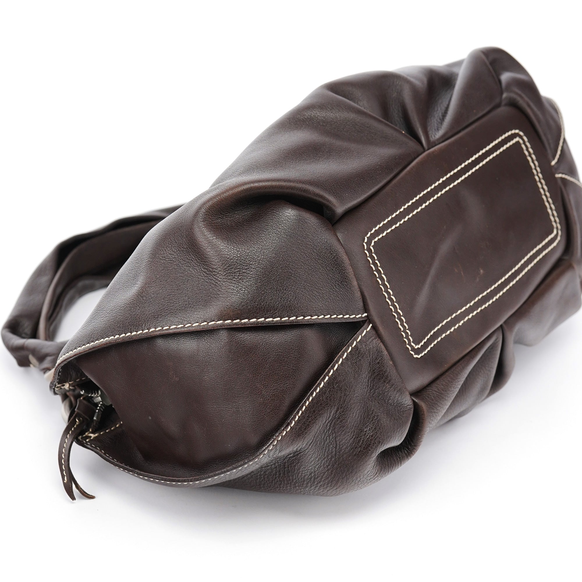Celine Bittersweet Schultertasche aus braunem Leder