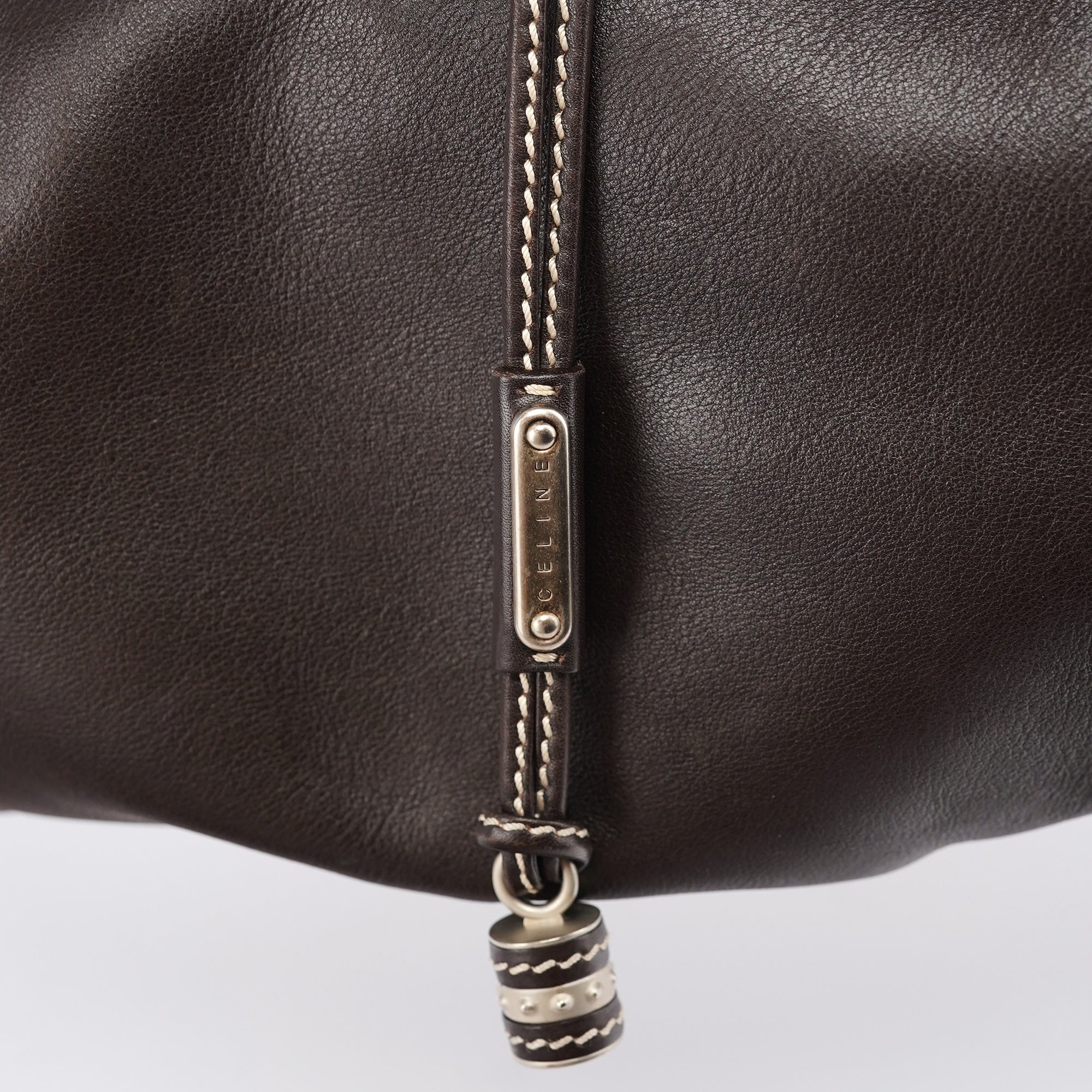 Celine Bittersweet Schultertasche aus braunem Leder