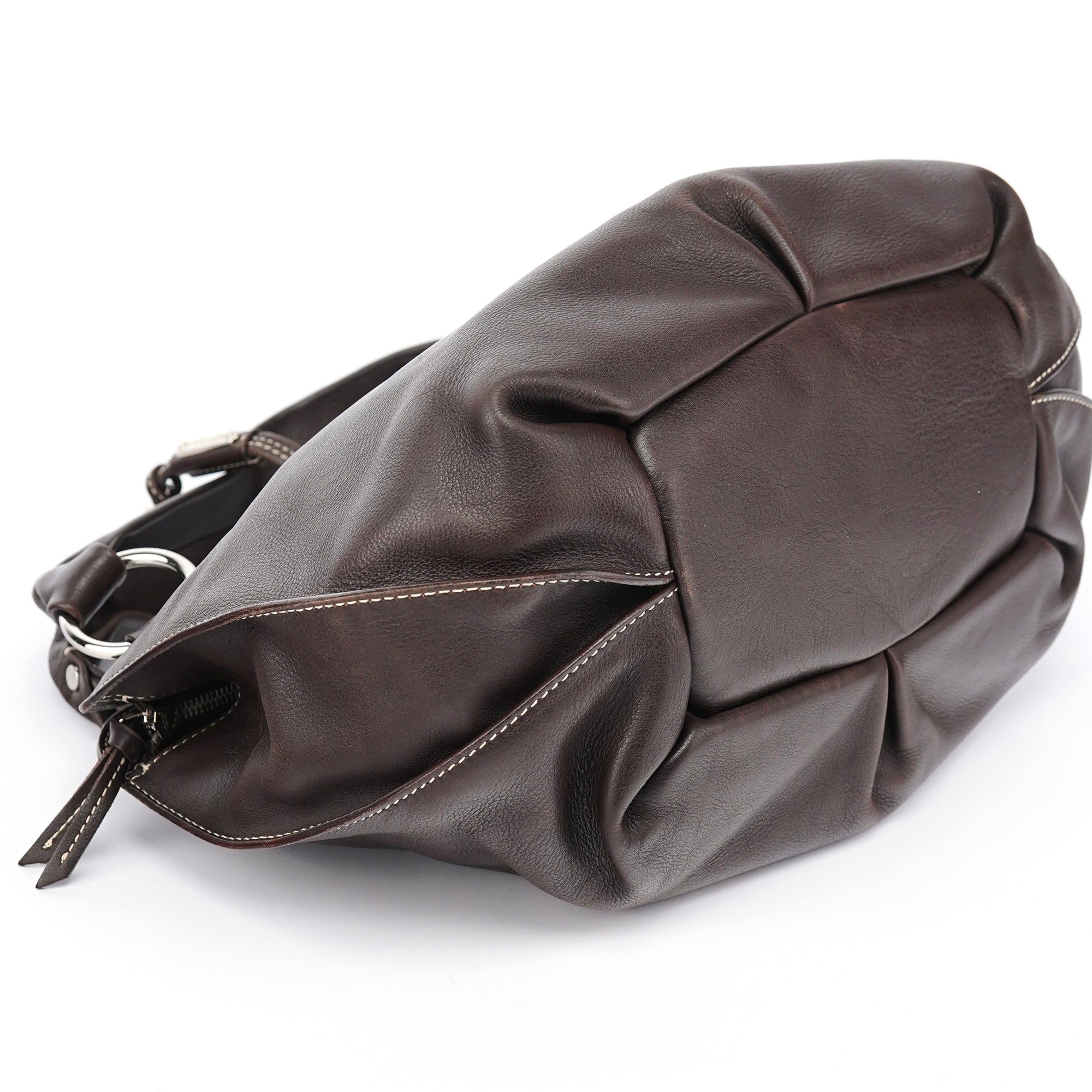 Celine Sac porté épaule Bittersweet en cuir marron