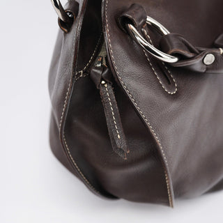 Celine Brown Leather Bittersweet Shoulder Bag