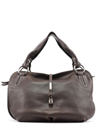 Celine Brown Leather Bittersweet Shoulder Bag