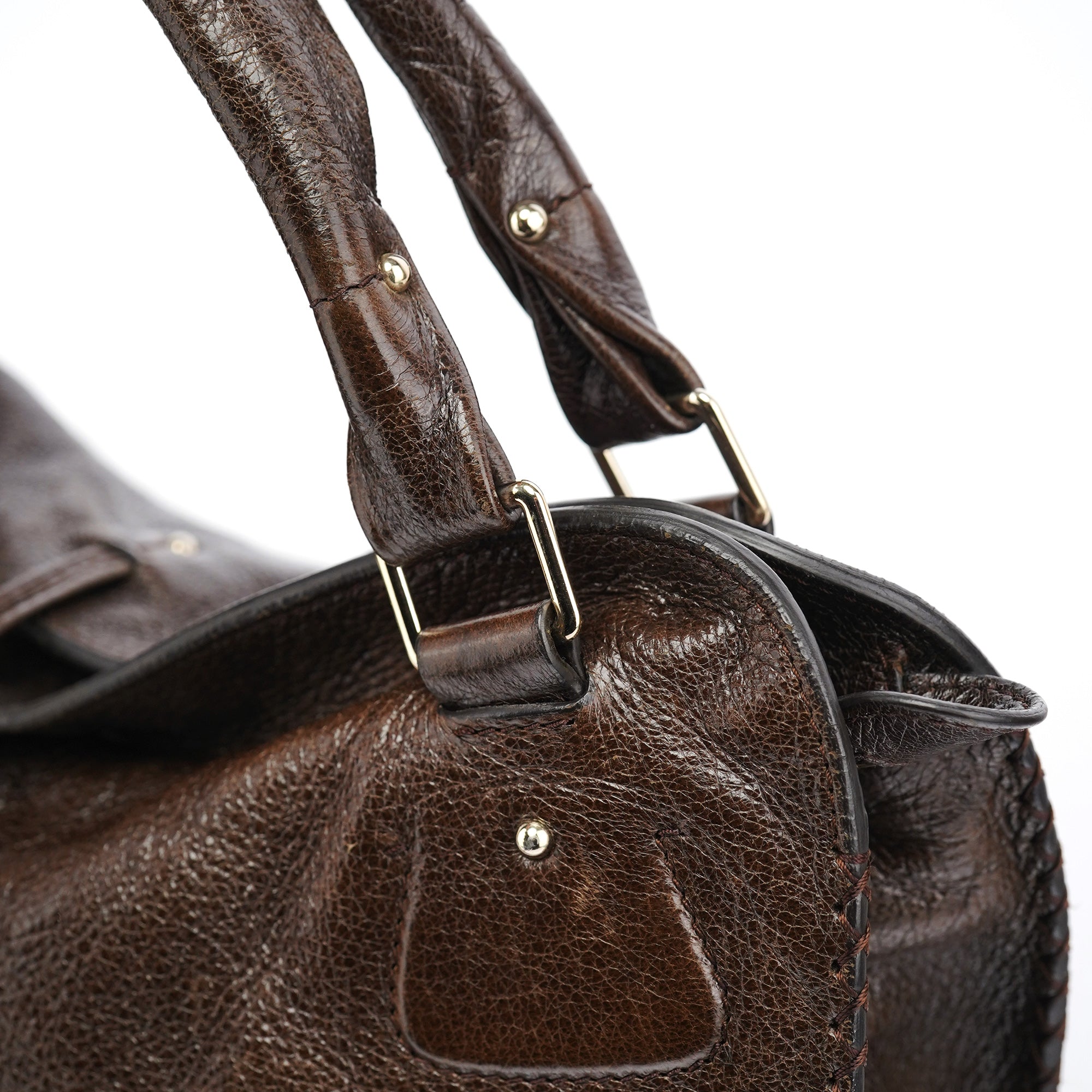 Celine Brown Leather Bittersweet Shoulder Bag