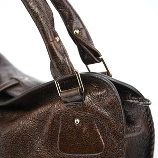 Celine Brown Leather Bittersweet Shoulder Bag