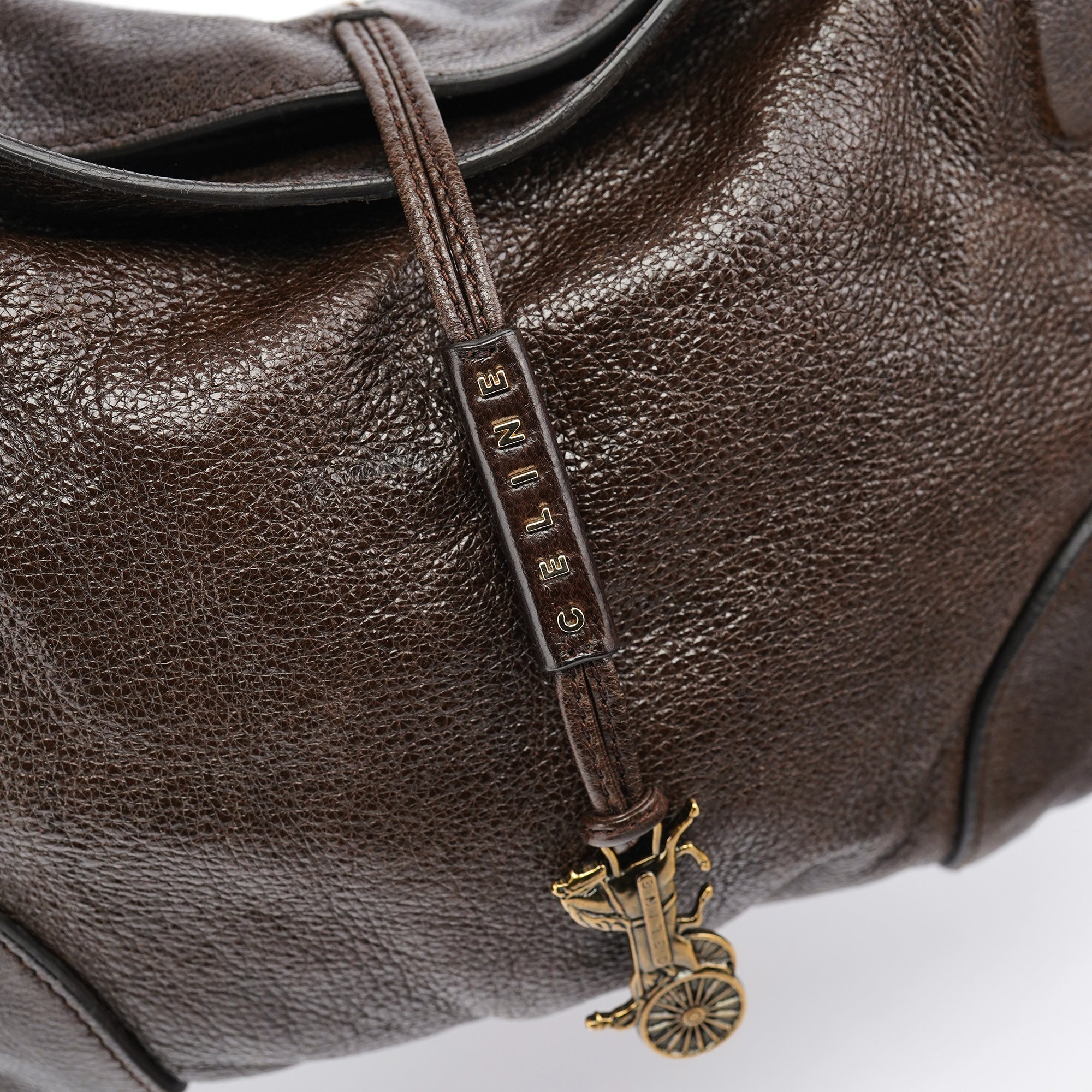 Celine Brown Leather Bittersweet Shoulder Bag