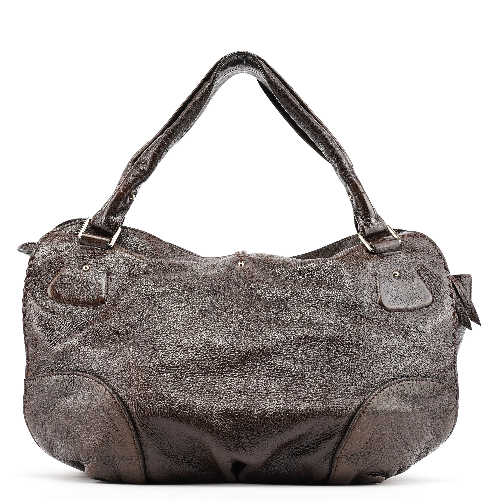 Celine Brown Leather Bittersweet Shoulder Bag