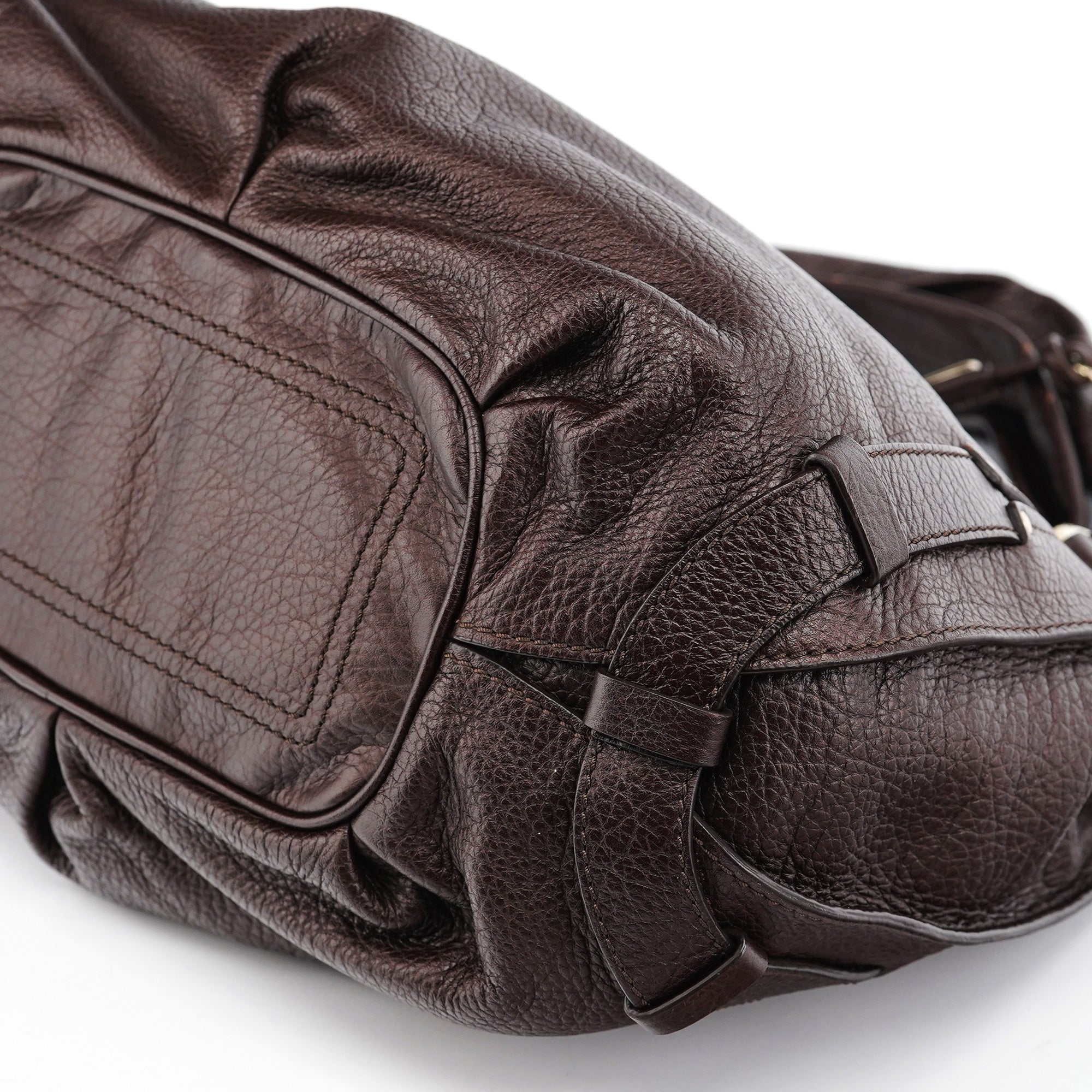 Celine Bittersweet Schultertasche aus braunem Leder