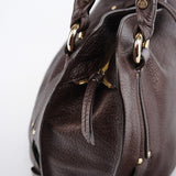Celine Bittersweet Schultertasche aus braunem Leder