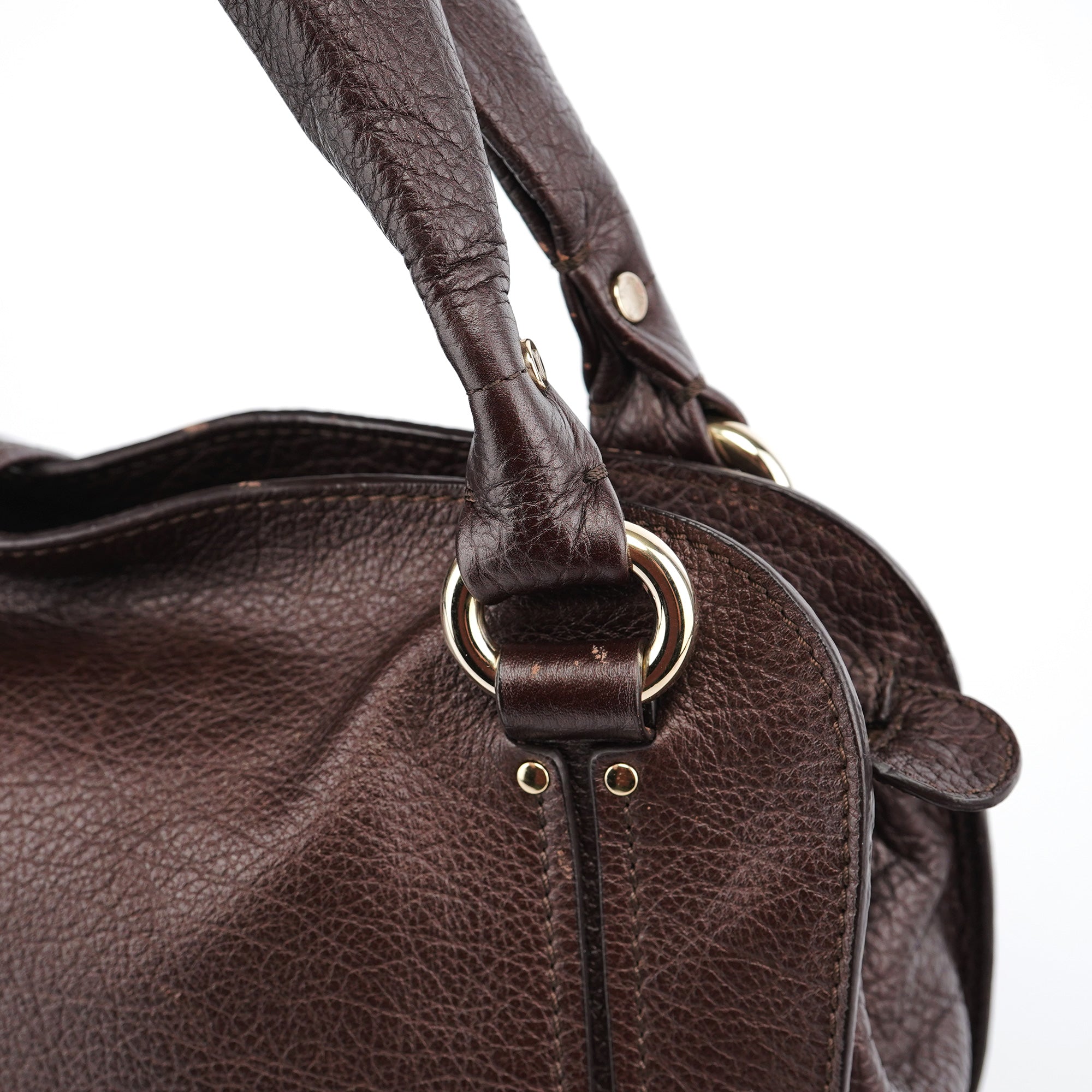 Celine Bittersweet Schultertasche aus braunem Leder