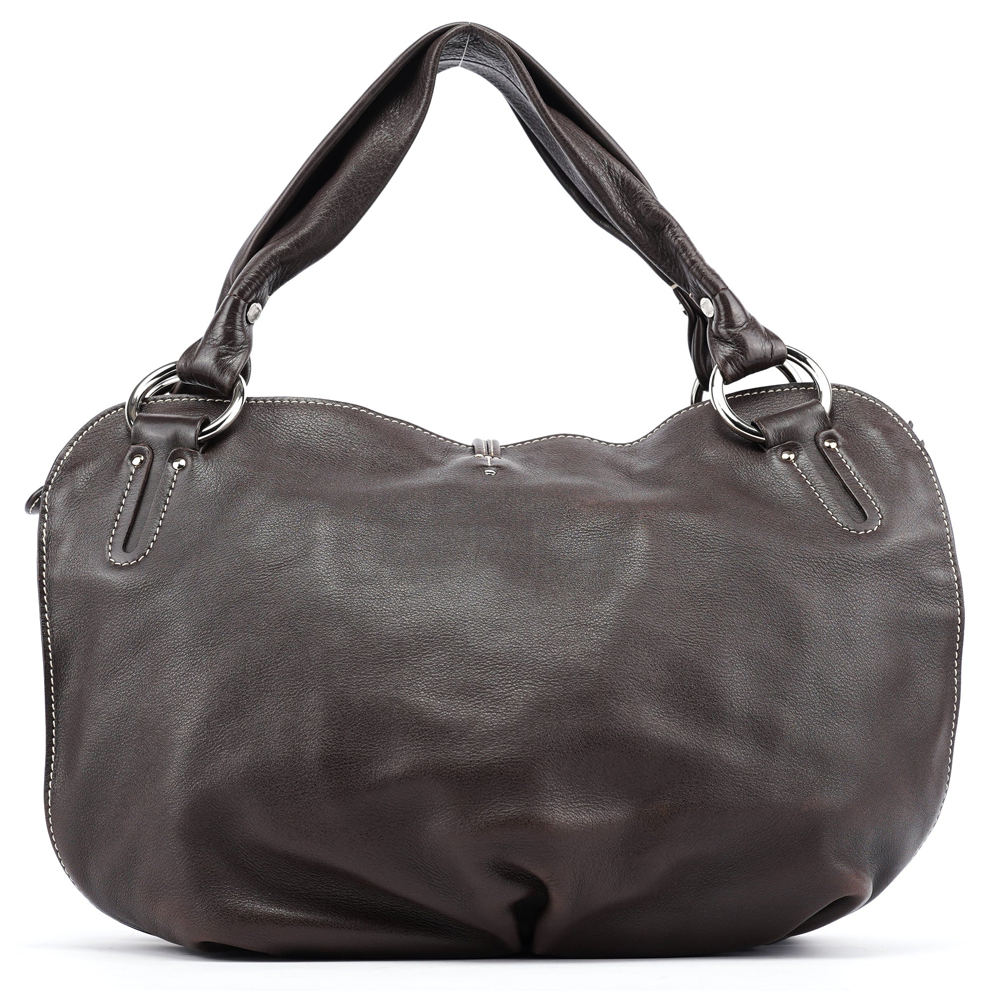 Celine Bittersweet Schultertasche aus braunem Leder