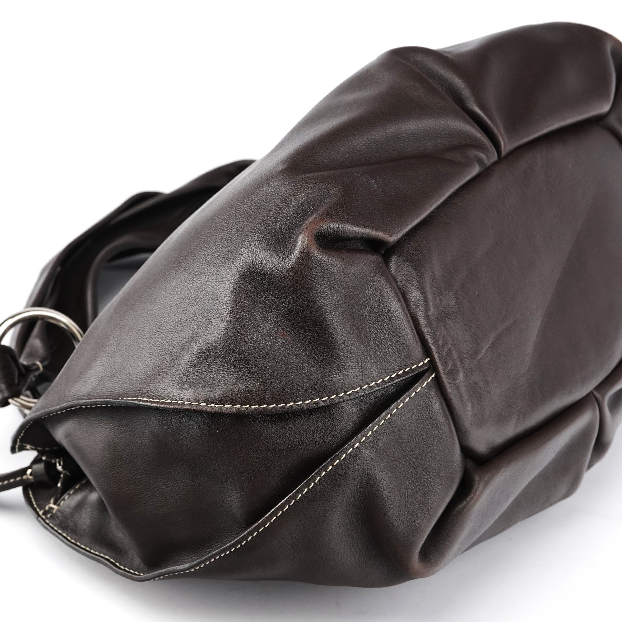 Celine Sac porté épaule Bittersweet en cuir marron
