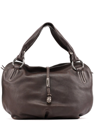 Celine Brown Leather Bittersweet Shoulder Bag