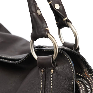 Celine Brown Leather Bittersweet Shoulder Bag