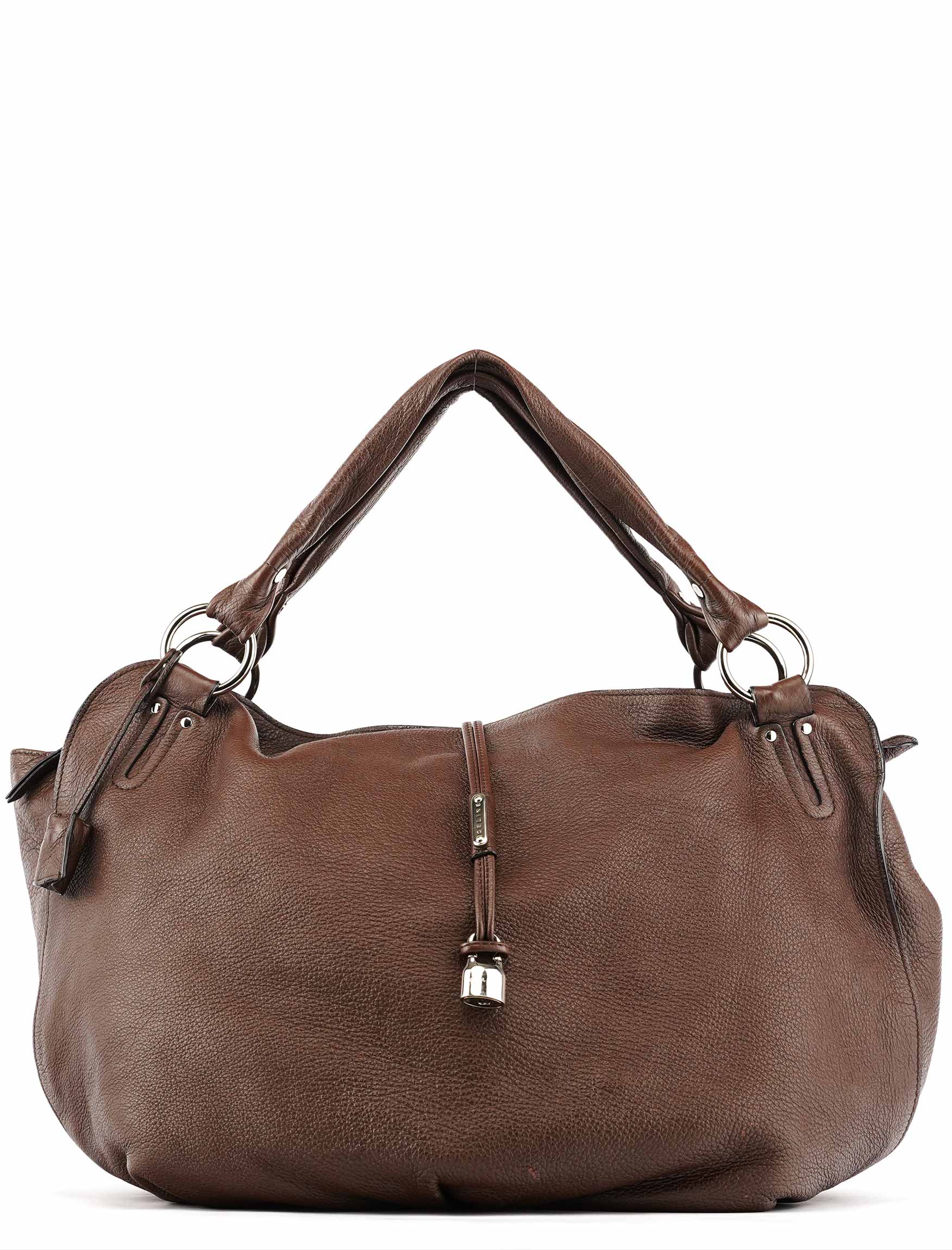 Celine Sac porté épaule Bittersweet en cuir marron