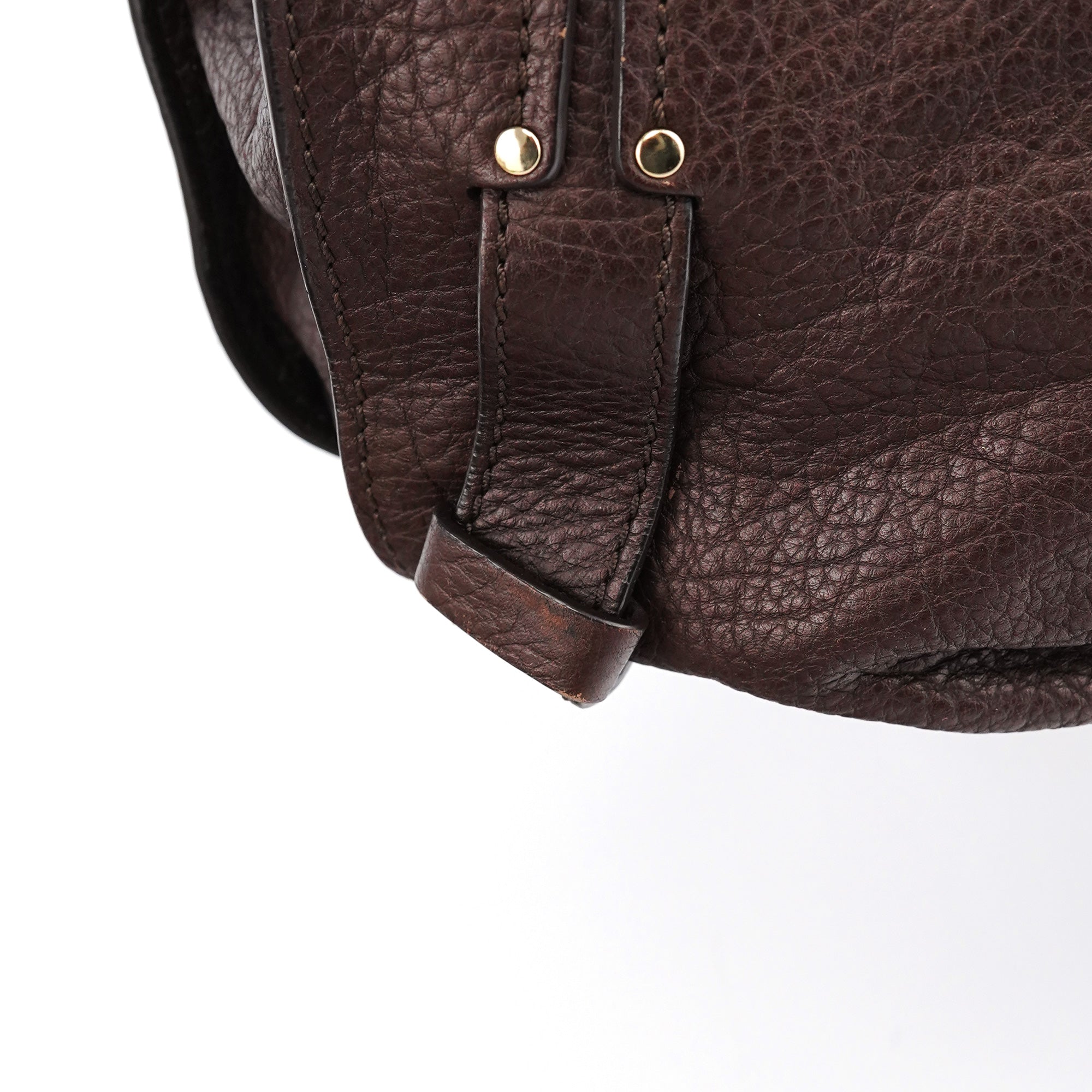 Celine Sac porté épaule Bittersweet en cuir marron