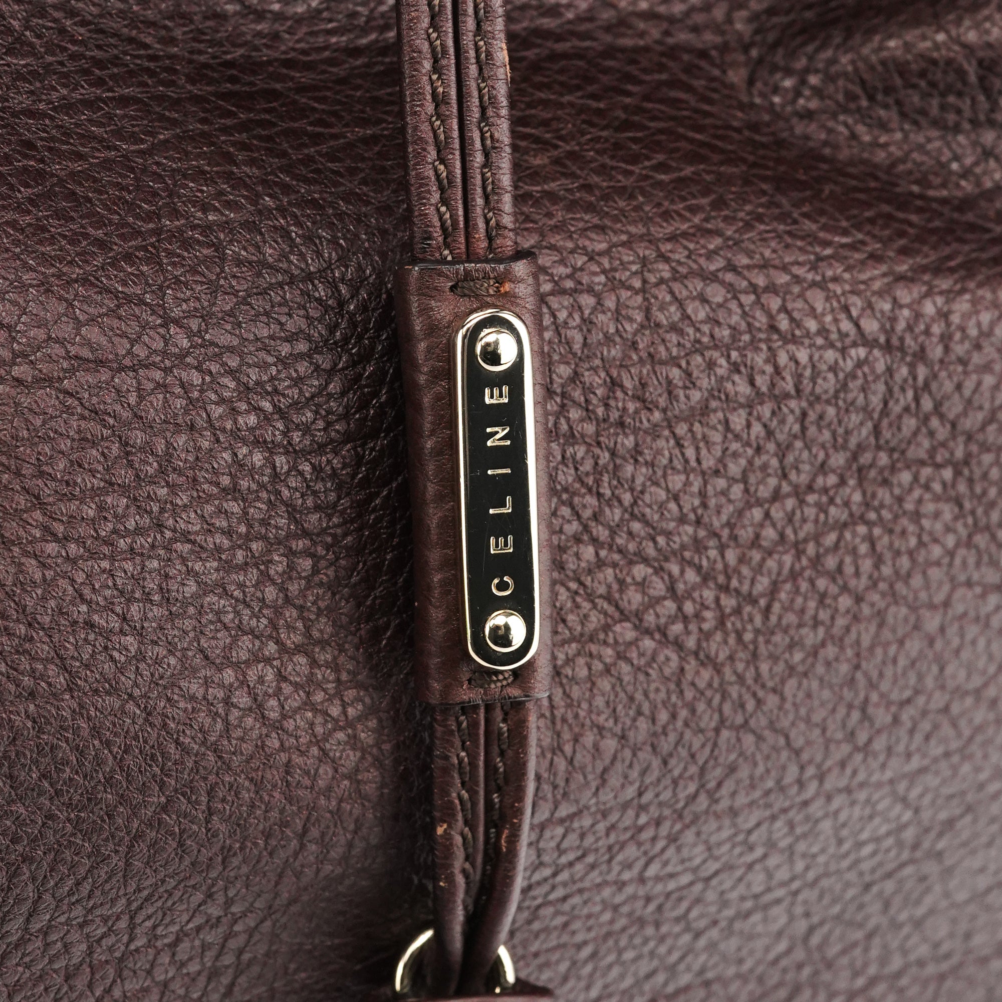 Celine Sac porté épaule Bittersweet en cuir marron
